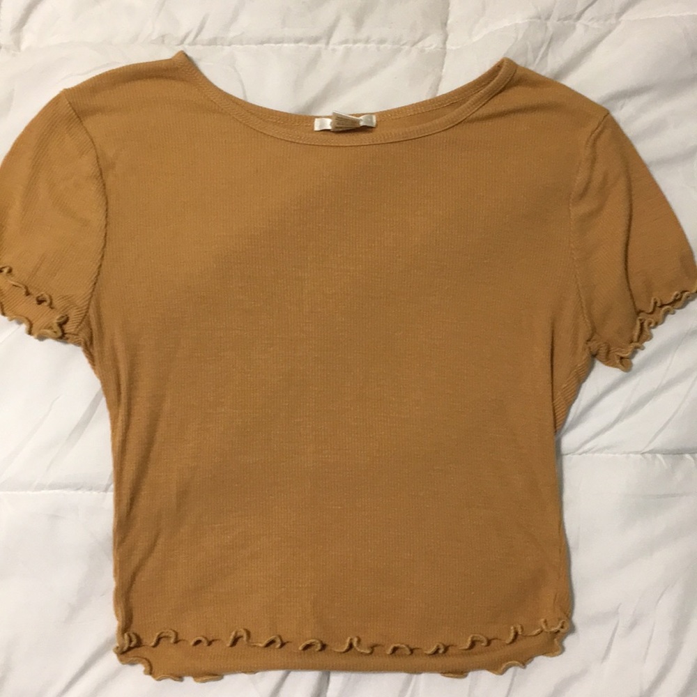 Yellow crop top